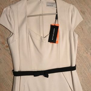 Karen Millen Structured Jersey Dress with Belt